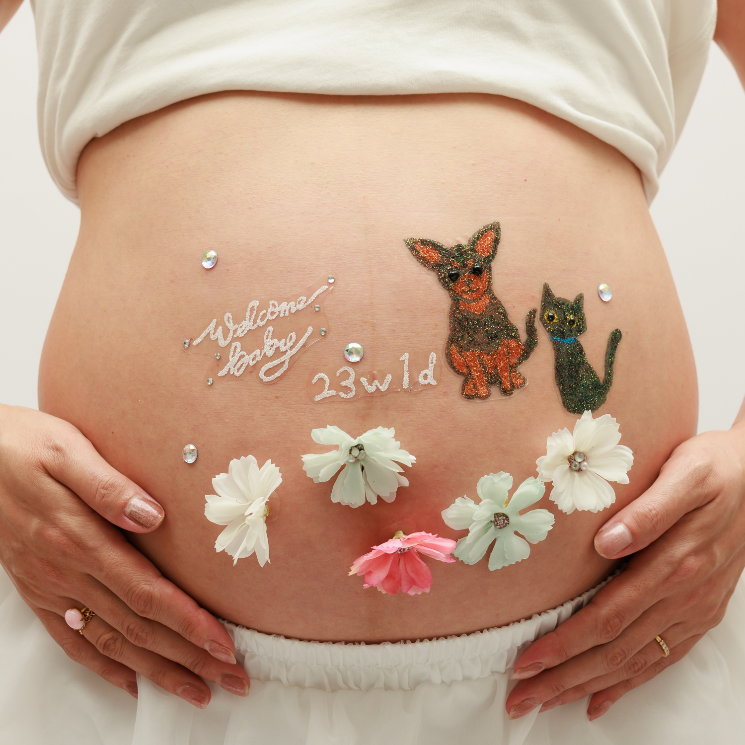マタニティフォト ボディジュエリー⑤ - 画像 (2)