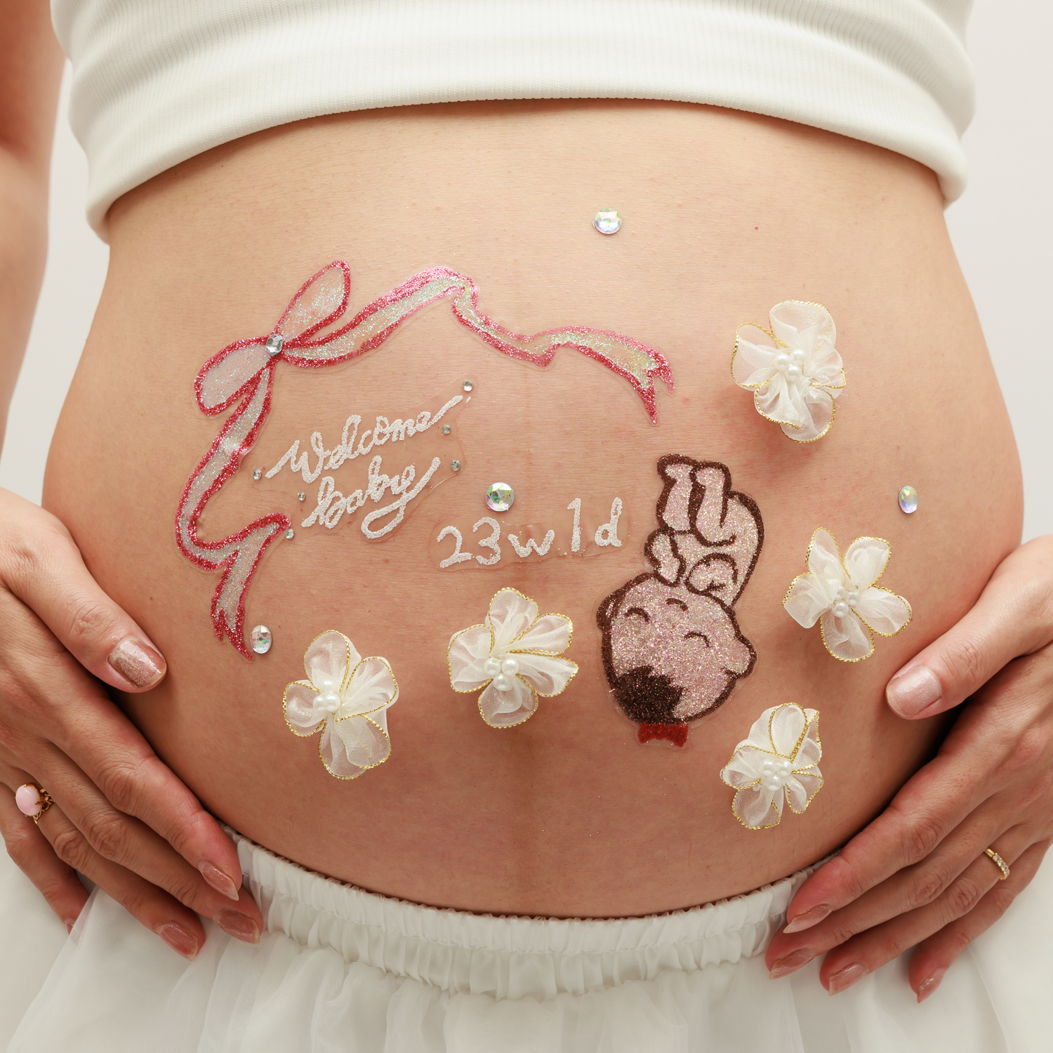 マタニティフォト ボディジュエリー② - 画像 (2)